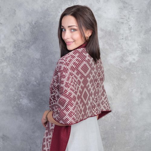 Folk design shoulder shawl