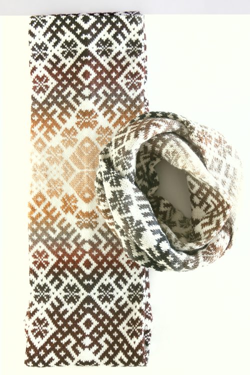 Unisex loop scarf with Latvian symbols - Image 3